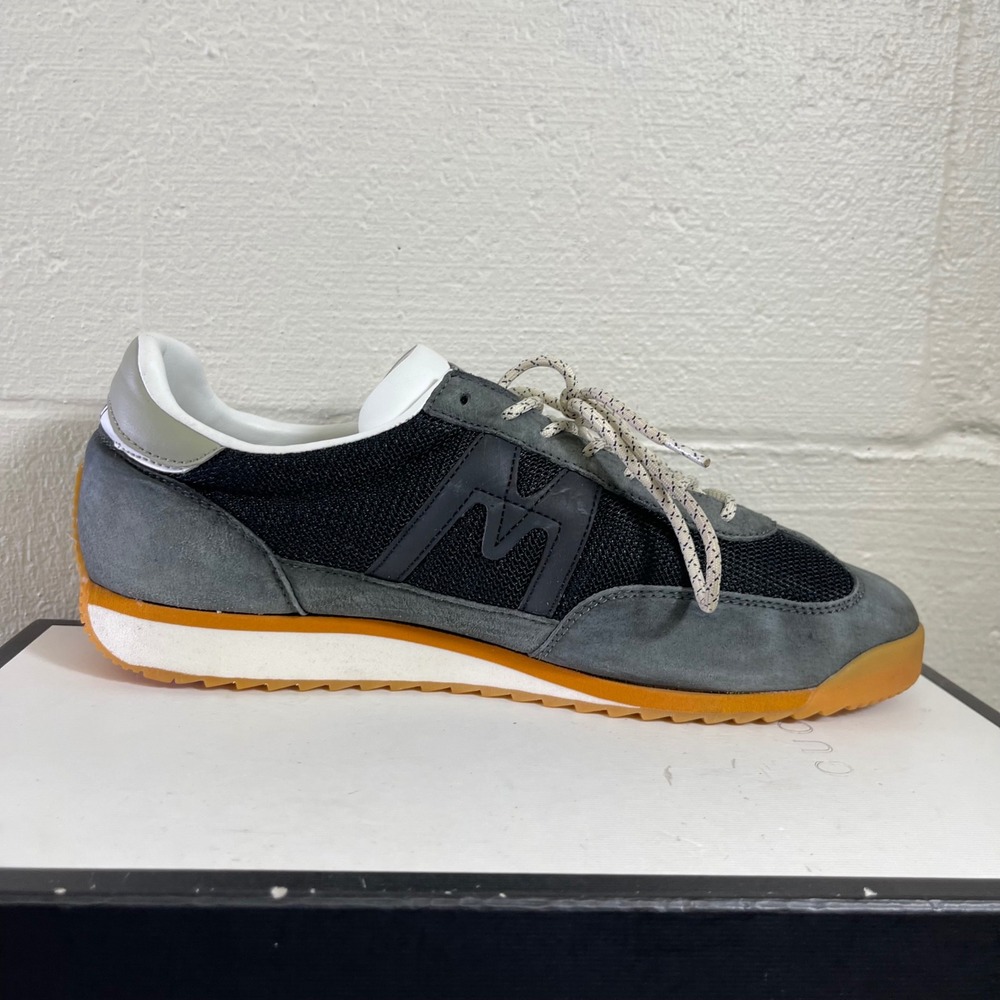 Karhu Mestari Gunmetal Jet Black Suede Low Top Sneaker Shoes Men's 12 US/11 UK - Picture 2 of 12